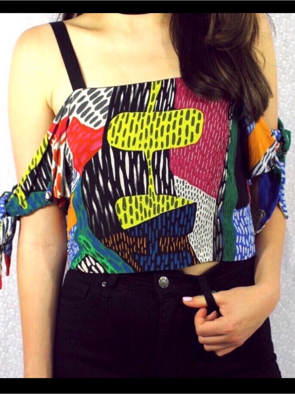Zara Colourful Semi-Crop Tank